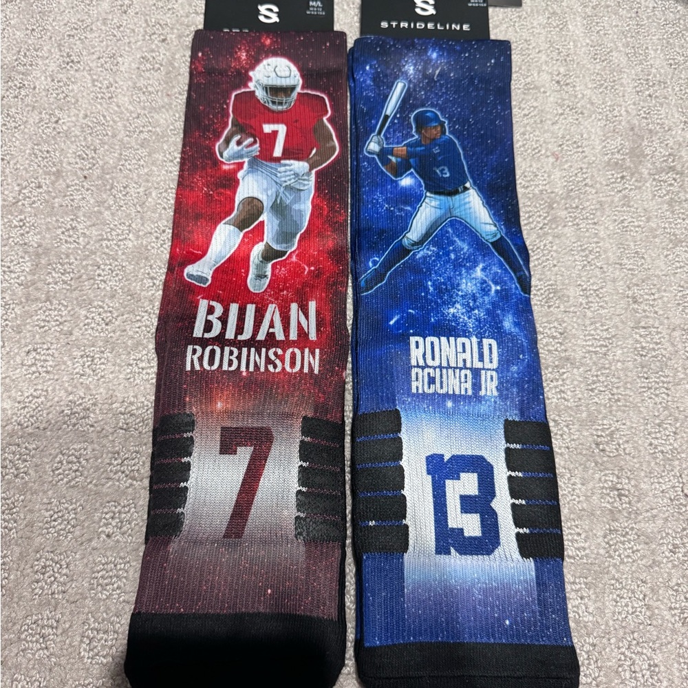 The superstars of Atlanta socks! Falcons and Braves